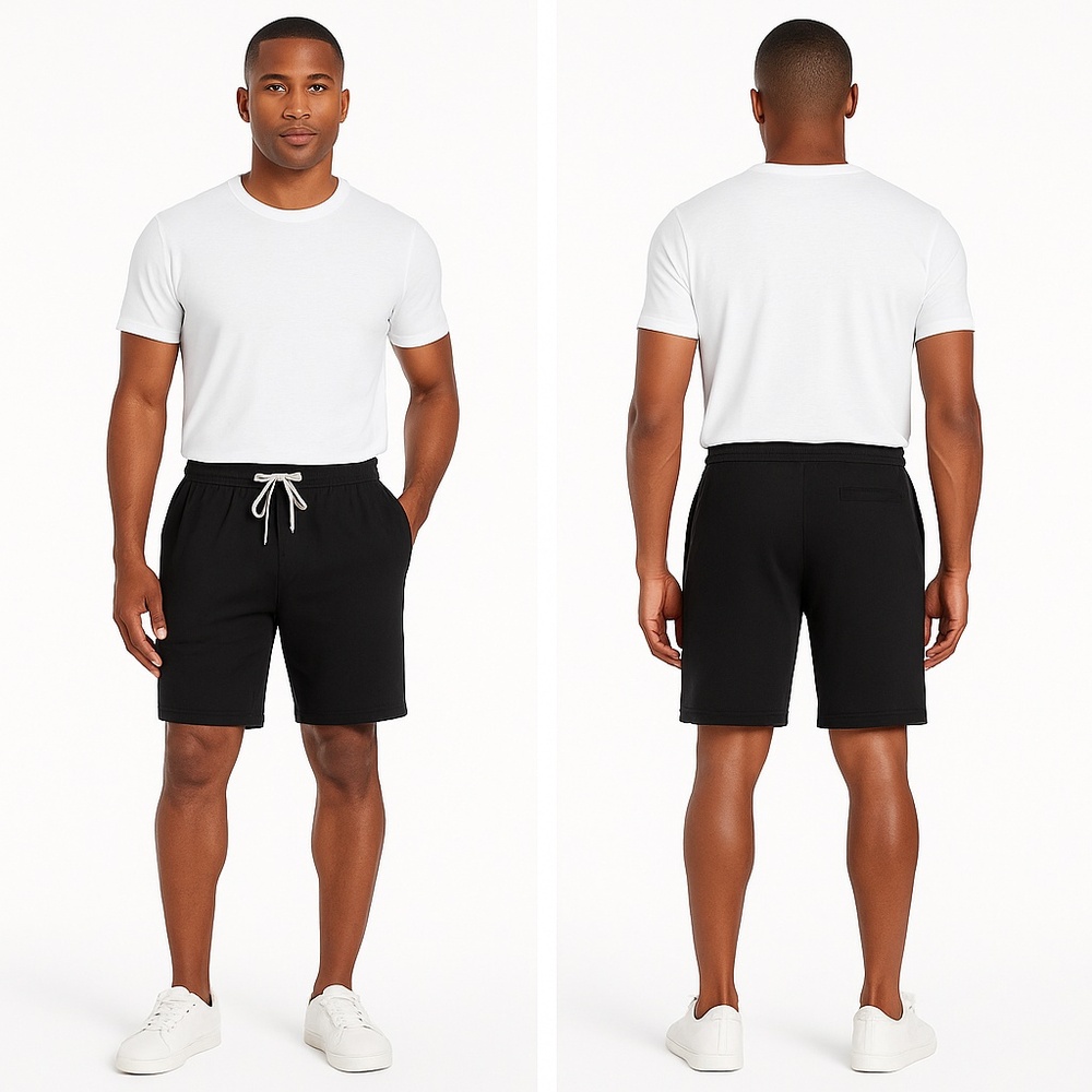 NWT Kirkland Signature Mens Lounge‎ Shorts S Black
